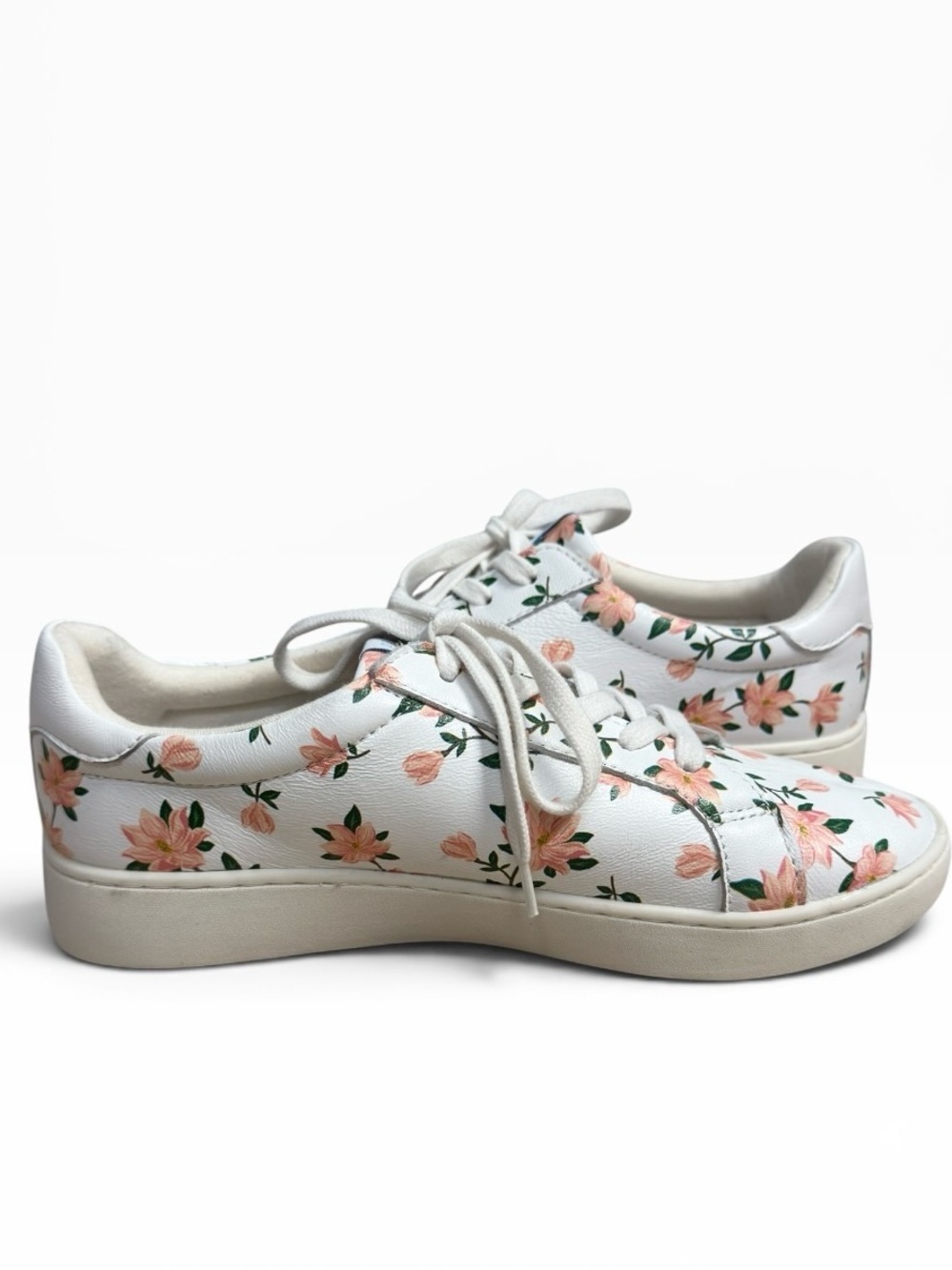 Draper James Harper Floral Print Lace Up Sneakers White Pink Women’s Size US 7 - Picture 6 of 10